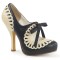 Cutiepie-05 - Black Cream Faux Leather  