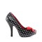 Pinup Couture  Cutiepie-06 - Black-White Pu (Polka Dots Print)