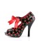 Pinup Couture  Cutiepie-07 - Black-Red Patent (Cherries Print)