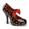 Pinup Couture  Cutiepie-07 - Black-Red Patent (Cherries Print)