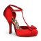 Pinup Couture  Cutiepie-12 - Red Satin SPECIAL - Size 9
