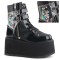 Damned-115 - Black Vegan Leather Pat  