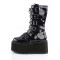 Damned-225 - Black Hologram Vegan Leather  