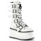 Damned-225 - White Vegan Leather