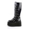 Damned-318 - Black Hologram Vegan Leather