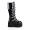 Damned-318 - Black Hologram Vegan Leather