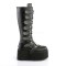 Damned-318 - Black Vegan Leather