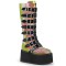 Damned-318 - Pink Shifting Glitter Vegan Leather  