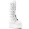 Damned-318 - White Vegan Leather  