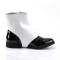 Funtasma DAPPER-06 - Black Patent Boot W 2 Detachable Spats