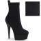 Delight-1002-1 - Black Stretch Knit Fabric Matte  