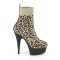 Delight-1002LP - Tan Str Leopard Print Fabric Black Matte  