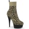 Delight-1002LP - Tan Str Leopard Print Fabric Black Matte  