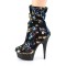 Delight-1004 - Blue Iridescent Sequins Black  