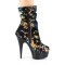 Delight-1004 - Blue Iridescent Sequins Black  