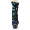 Delight-1004 - Green Iridescent Sequins Black  