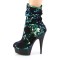 Delight-1004 - Green Iridescent Sequins Black  