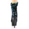 Delight-1004 - Green Iridescent Sequins Black  