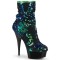 Delight-1004 - Green Iridescent Sequins Black  