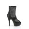 Delight-1006 - Black Faux Leather Mesh Matte