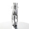 DELIGHT-1018HG - Silver Hologram Ostrich Pu Silver Chrome
