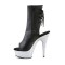 Delight-1018LG - Black Pu Silver Multi Glitter  