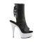 Delight-1018LG - Black Pu Silver Multi Glitter  
