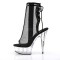 DELIGHT-1018MSH - Black Patent Mesh Clear