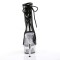 DELIGHT-1018MSH - Black Patent Mesh Clear