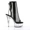 DELIGHT-1018MSH - Black Patent Mesh Clear