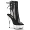 DELIGHT-1018MSH - Black Patent Mesh Clear