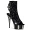 Delight-1018Rs - Black Velvet-Pewter Rhinestones/Pewter Chrome