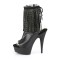 Delight-1018RSF - Black Faux Leather Matte  