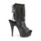 Delight-1018RSF - Black Faux Leather Matte  