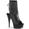 Delight-1018RSF - Black Faux Leather Matte  