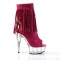 Delight-1019 - Fuchsia Suede/Clear