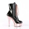 Delight-1020 - Black Pat Rose Gold Chrome  