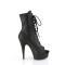 Delight-1021 - Black Faux Leather Matte