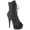 Delight-1021 - Black Faux Leather Matte