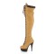 Delight-3000TL - Tan Nubuck Faux Leather Dark Brown Matte  