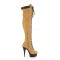 Delight-3000TL - Tan Nubuck Faux Leather Dark Brown Matte  