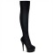 Delight-3002 - Black Stretch Velvet/Black