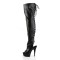 Delight-3017 Black Stretch PU Lace Up
