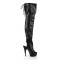 Delight-3017 Black Stretch PU Lace Up