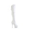 Delight-3018 - White Stretch Faux Leather Matte