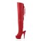 DELIGHT-3019 - Red Faux Leather Red Matte