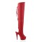DELIGHT-3019 - Red Faux Leather Red Matte