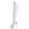 DELIGHT-3019 - White Faux Leather White