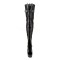 DELIGHT-3025ML - Black Pu Mesh Lace Black Matte
