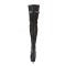 DELIGHT-3025ML - Black Pu Mesh Lace Black Matte
